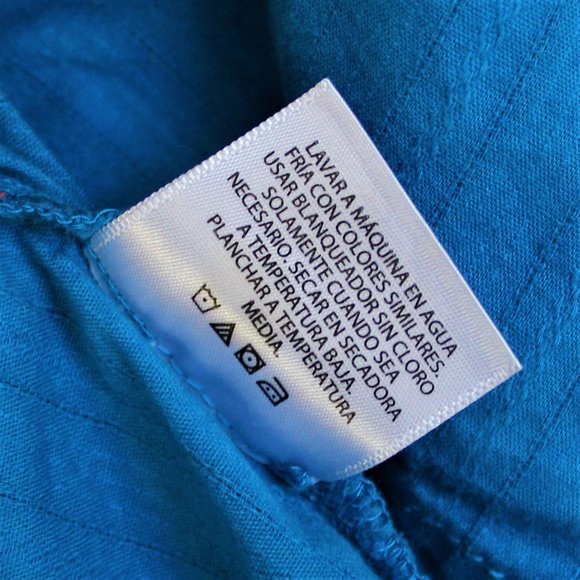 White stag blue long sleeve button up - Picture 4 of 7